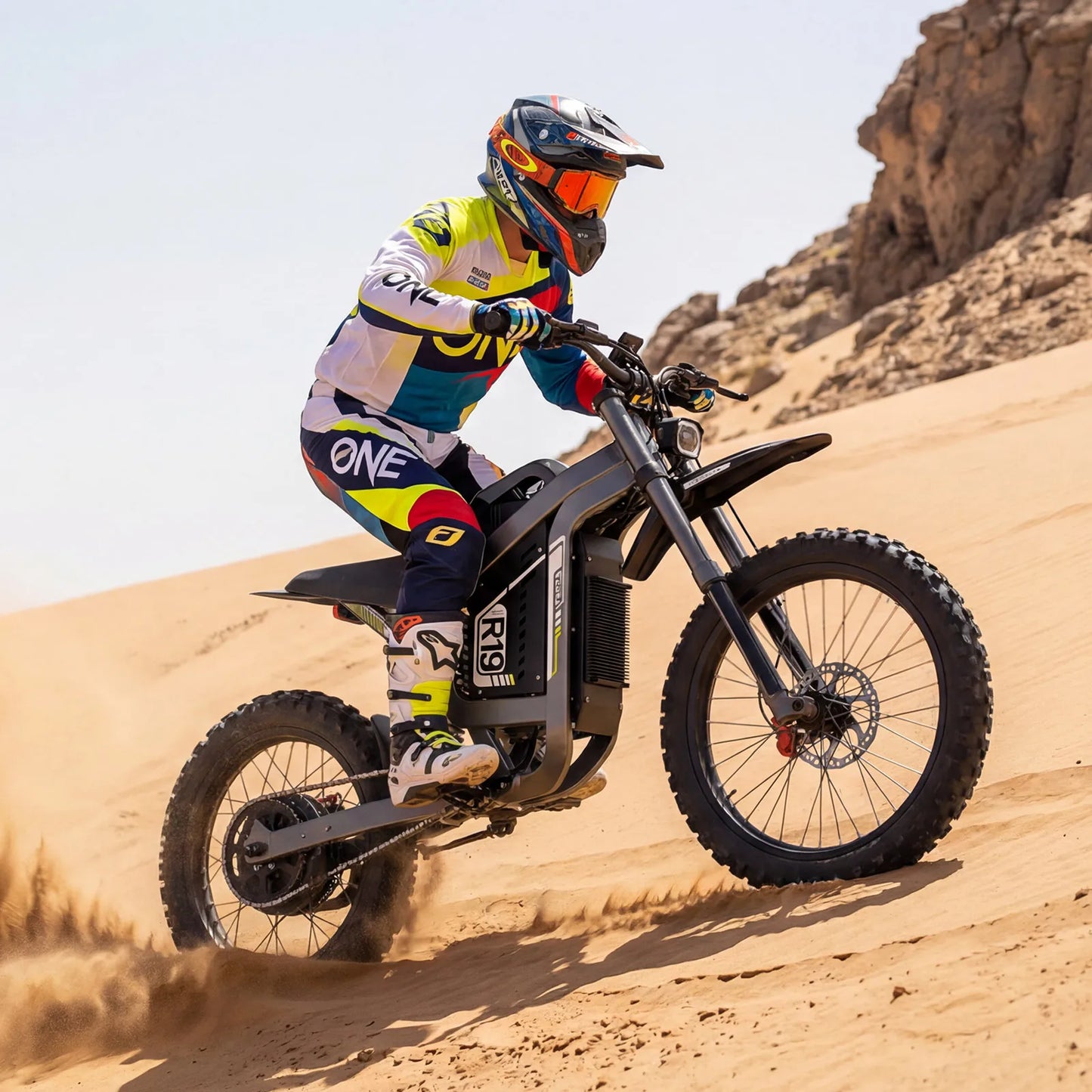 US Warehouse Stock Electric Dirt Bike 50mph Full Suspension 72V Motocross Mountain Hilly Off Road Electric Racing Bike