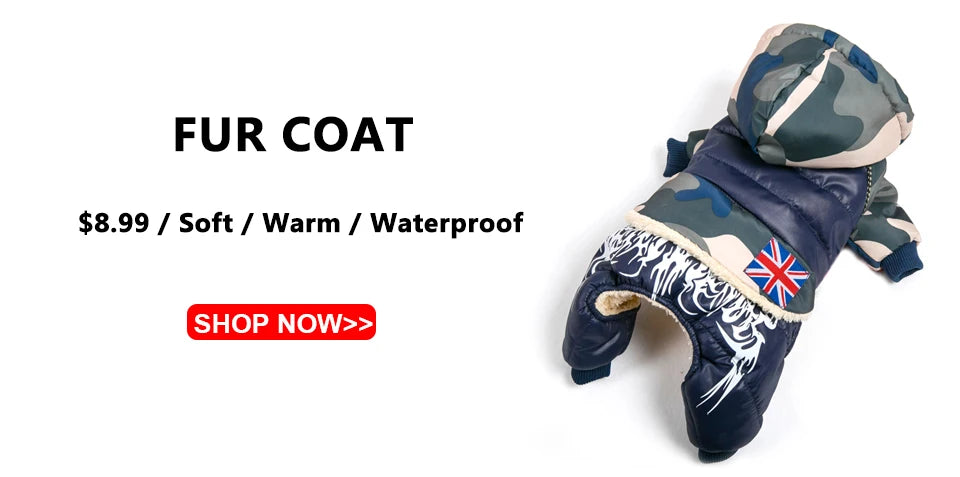 Winter Pet Dog Clothes Warm For Small Dogs Pets Puppy Costume French Bulldog Outfit Coat Waterproof Jacket Chihuahua Clothing