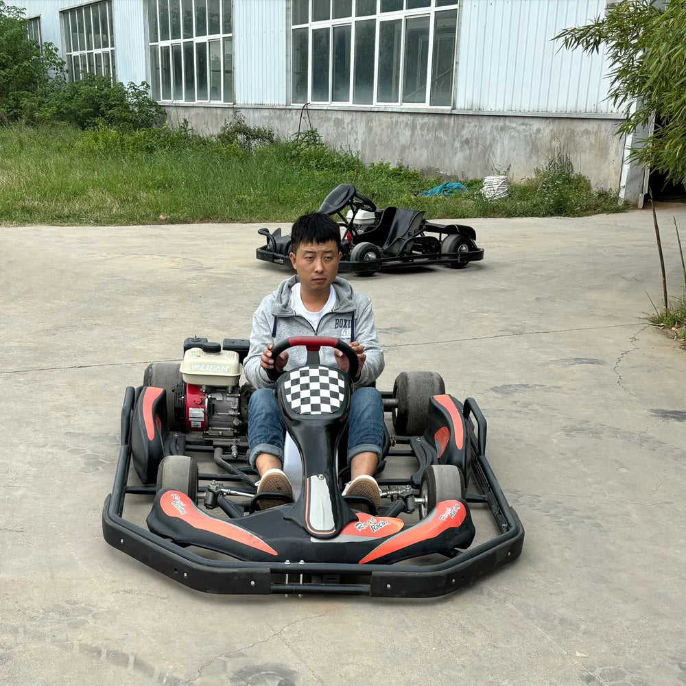 Factory Direct 200cc Karting Car Customizable Color Go Kart with Electric Fuel Watch Videos Cheap Gasoline Go Kart Manufacturer