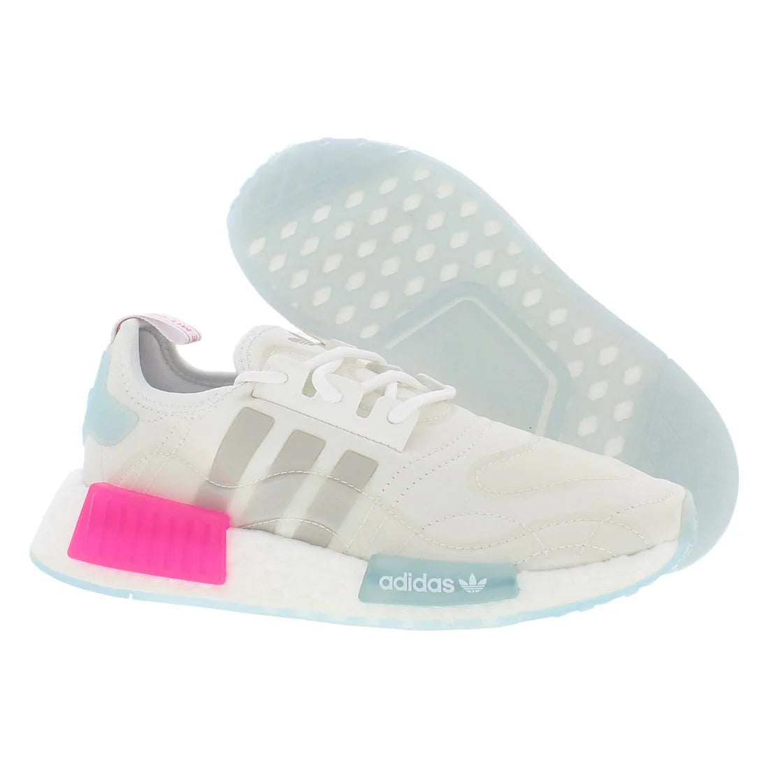 For NMD_R1 MSS-GZ9282 Women's Fitness Cross-Training Shoes Cloud White/Halo Blue/Shock Pink Color Scheme | Vietnam Origin |