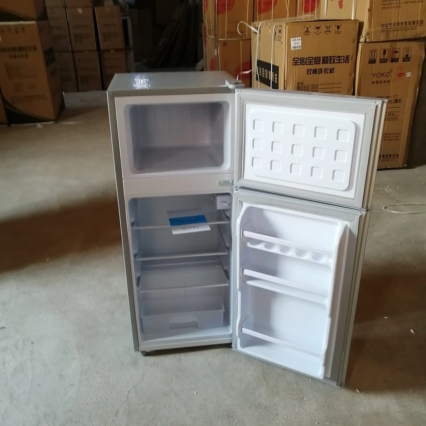 BCD-148 Household Apartment Double Door Counter Fridge Large Capacity Energy Saving Compact Refrigerator Freezer Fridge
