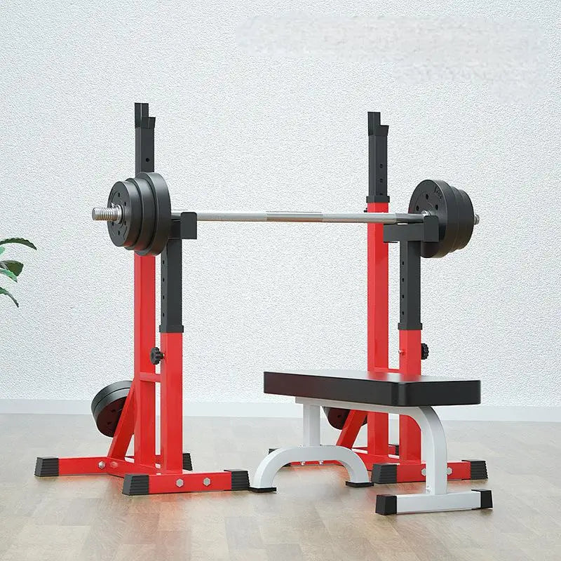 AIchen Home Gym Fitness Equipment Adjustable Barbell Squat Rack Stand with Plate Storage
