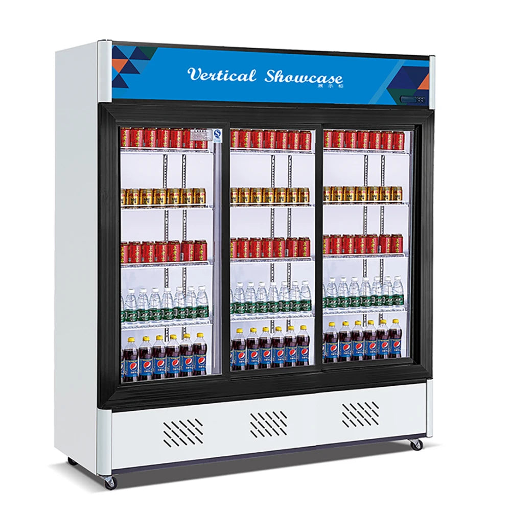 Single-Temperature Fridge Direct Cooling Beverage Refrigerator Display Cooler with Mechanical Temperature Control