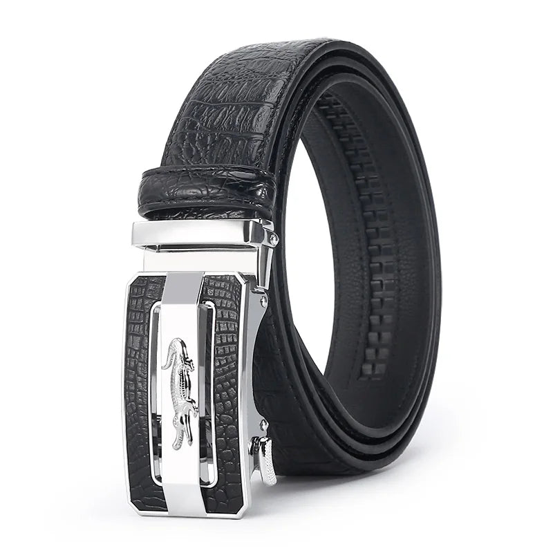 Good Quality Fashion Micro Fiber Automatic Western  Leather Belts for Men