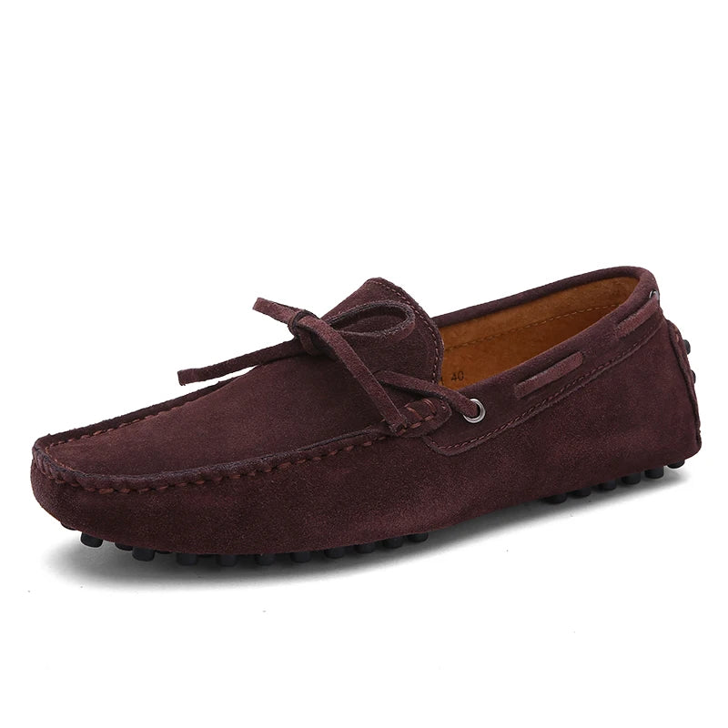 Factory Supply Accept OEM Service Hand Made 4 Seasons Large Size Genuine Leather Upper Anti Slip Men Leather Loafers Shoes