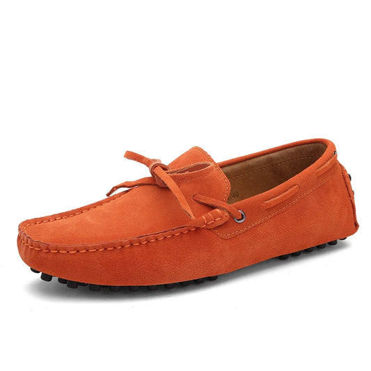 Factory Supply Accept OEM Service Hand Made 4 Seasons Large Size Genuine Leather Upper Anti Slip Men Leather Loafers Shoes