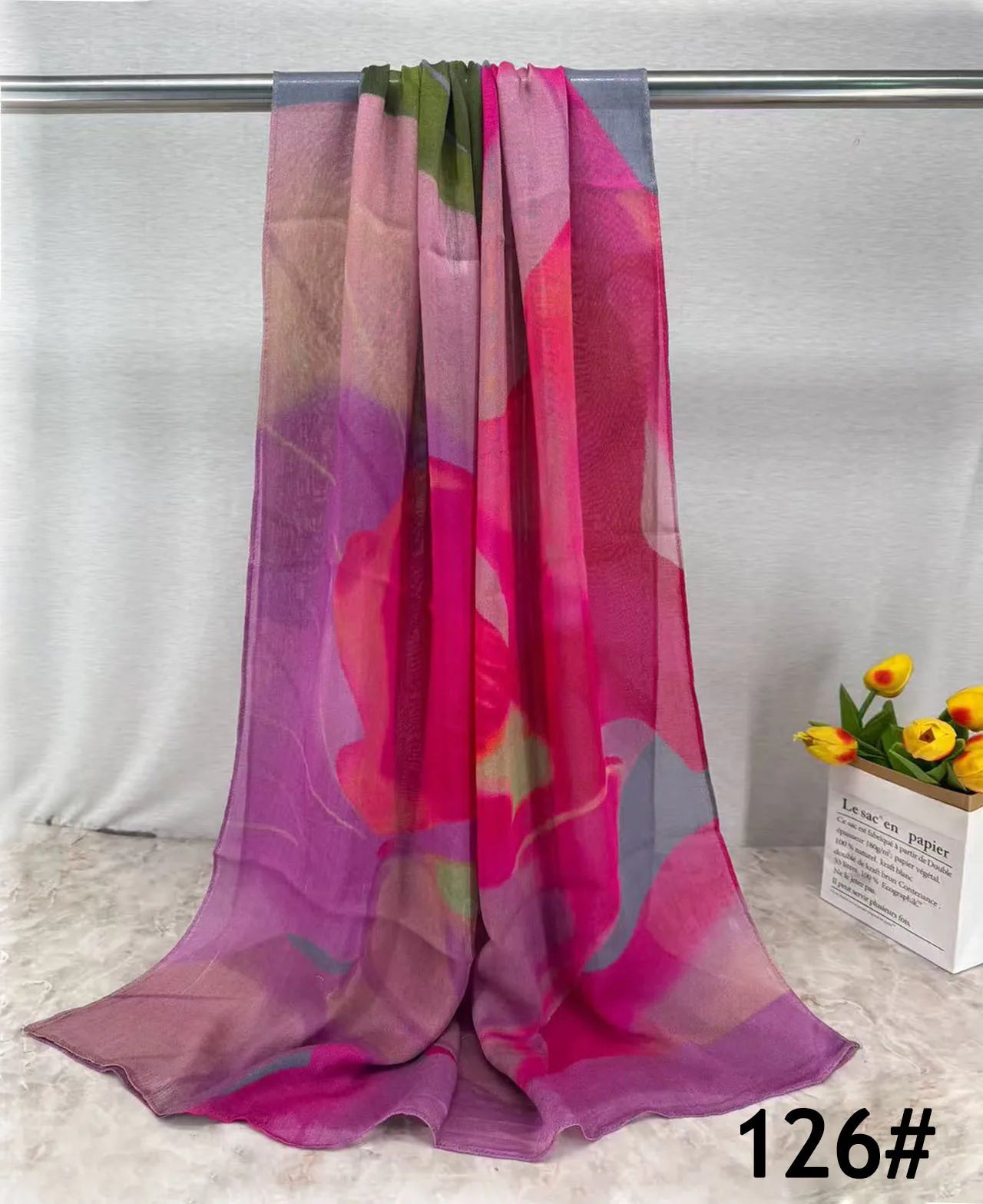 Soft Breathable Modal Hijab for Muslim Women New Digital Printed Woven Scarf Cotton Modal for Autumn