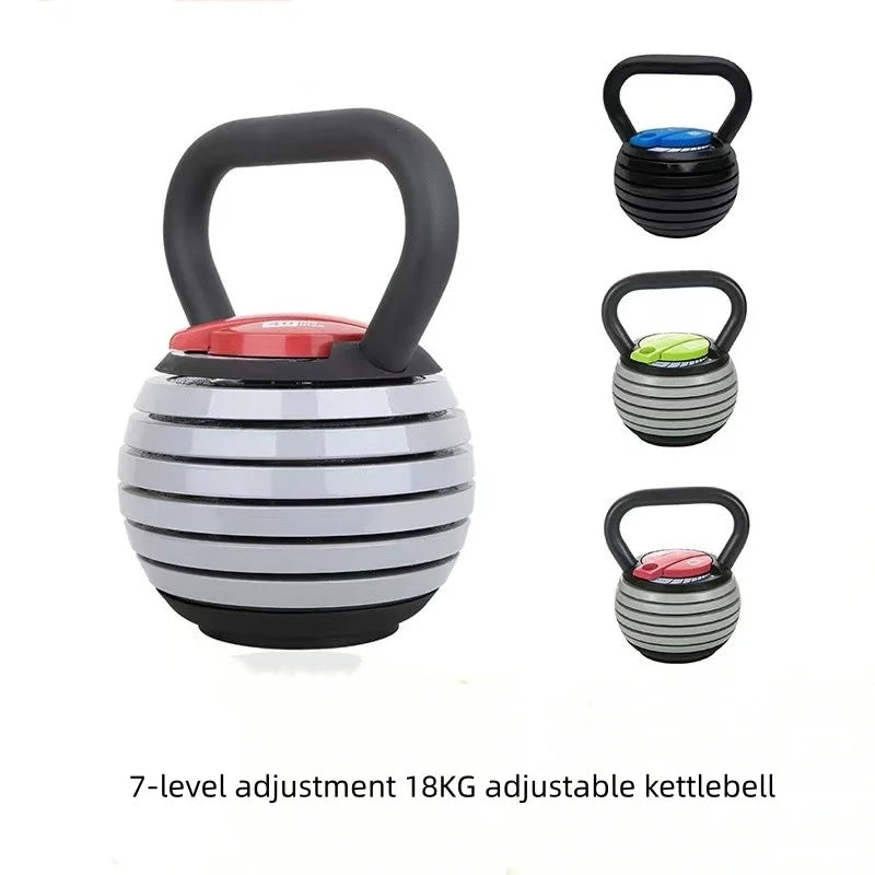 High Quality Durable Custom Handle Cast Iron Adjustable Kettlebell Competition Set for Unisex Fitness