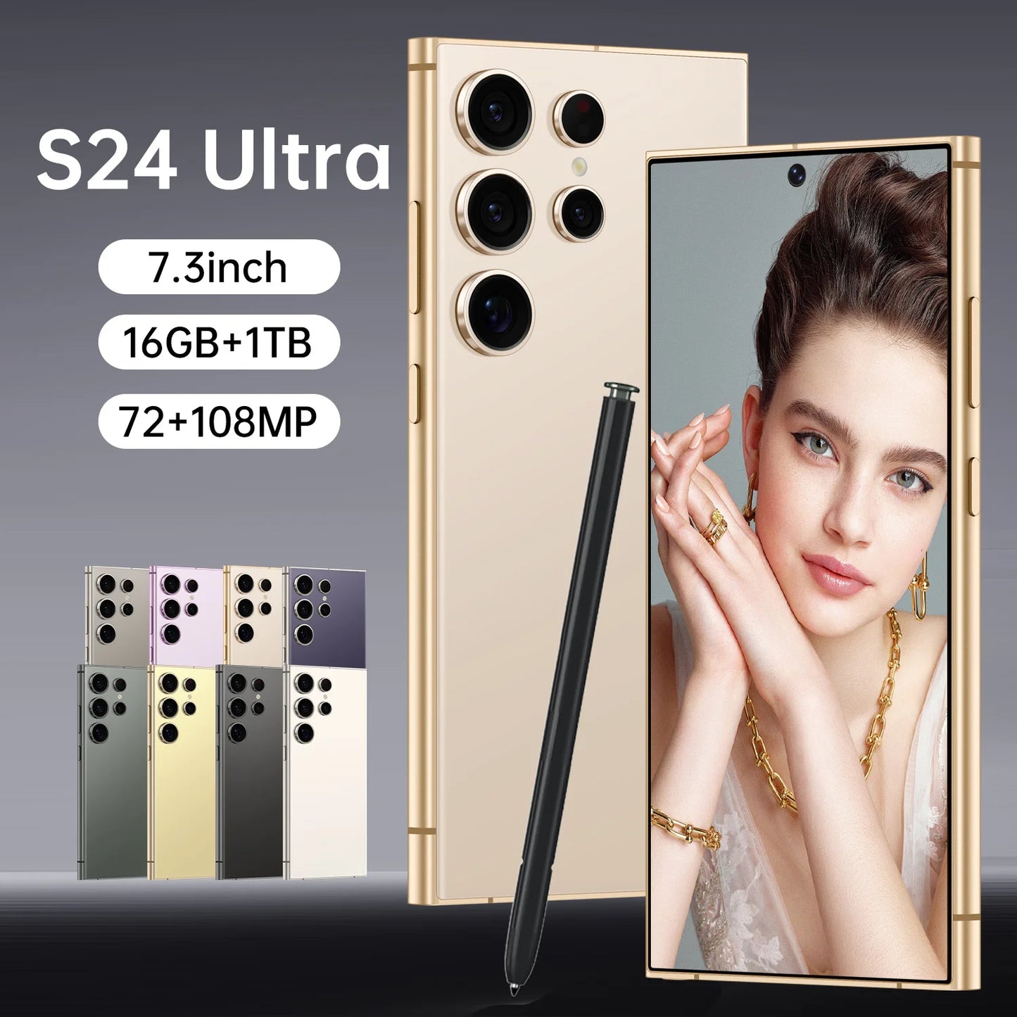 2025 New S24 ULTRA Unlocked Android Smartphone Global Version 16GB+1TB Dual Sim 5G 108MP French Big Screen 5G S25 Mobile Phone