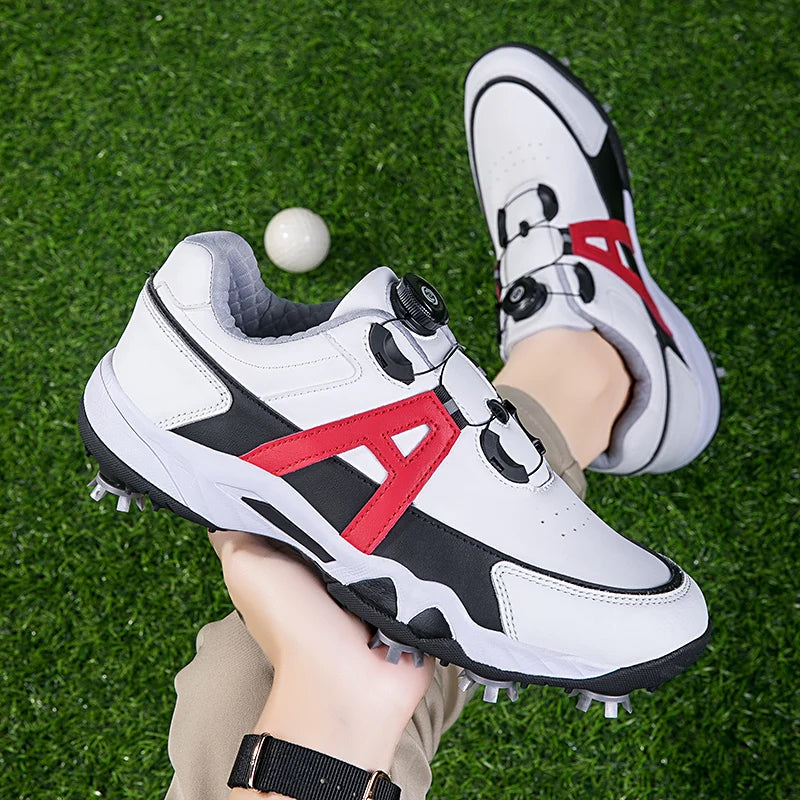 Breathable Waterproof Customized Oem Rubber Sole Classic Mens Golf Shoes Manufacturer Spikes Shoes for Golf