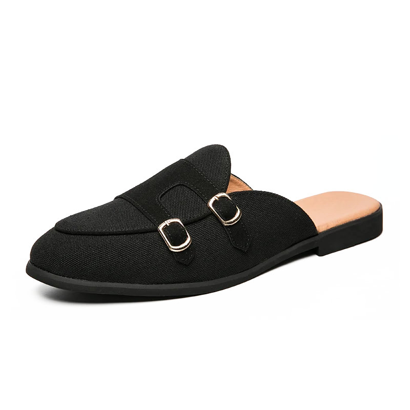 Men's Casual Mocassins Half Loafer Shoes Slippers for Men Flat Anti-Slippery Leisure Summer Fashion Mens Leather Loafers