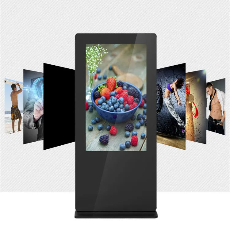 65 Inch 3000nits Sunlight Readable Outdoor Free Standing Large Advertising TV Totem Digital Signage and Displays
