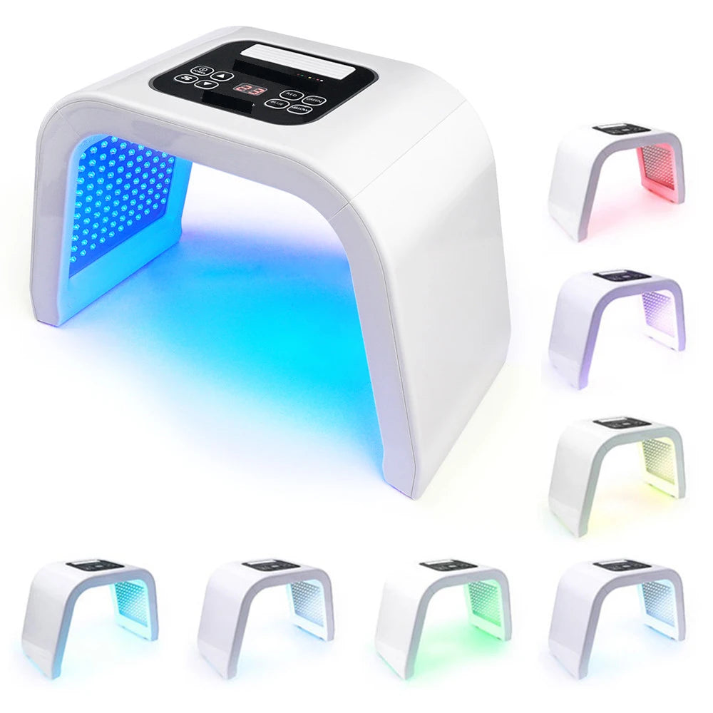 Best Selling 7 Color LED Light Therapy Device for Facial Rejuvenation Skin Tightening Red Light Therapy US Plug Desktop Unit