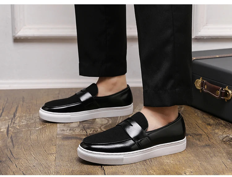 Men's Premium Faux Suede Leather Penny Loafers - Classic Slip-On Moccasin Shoes for Casual & Formal Wear