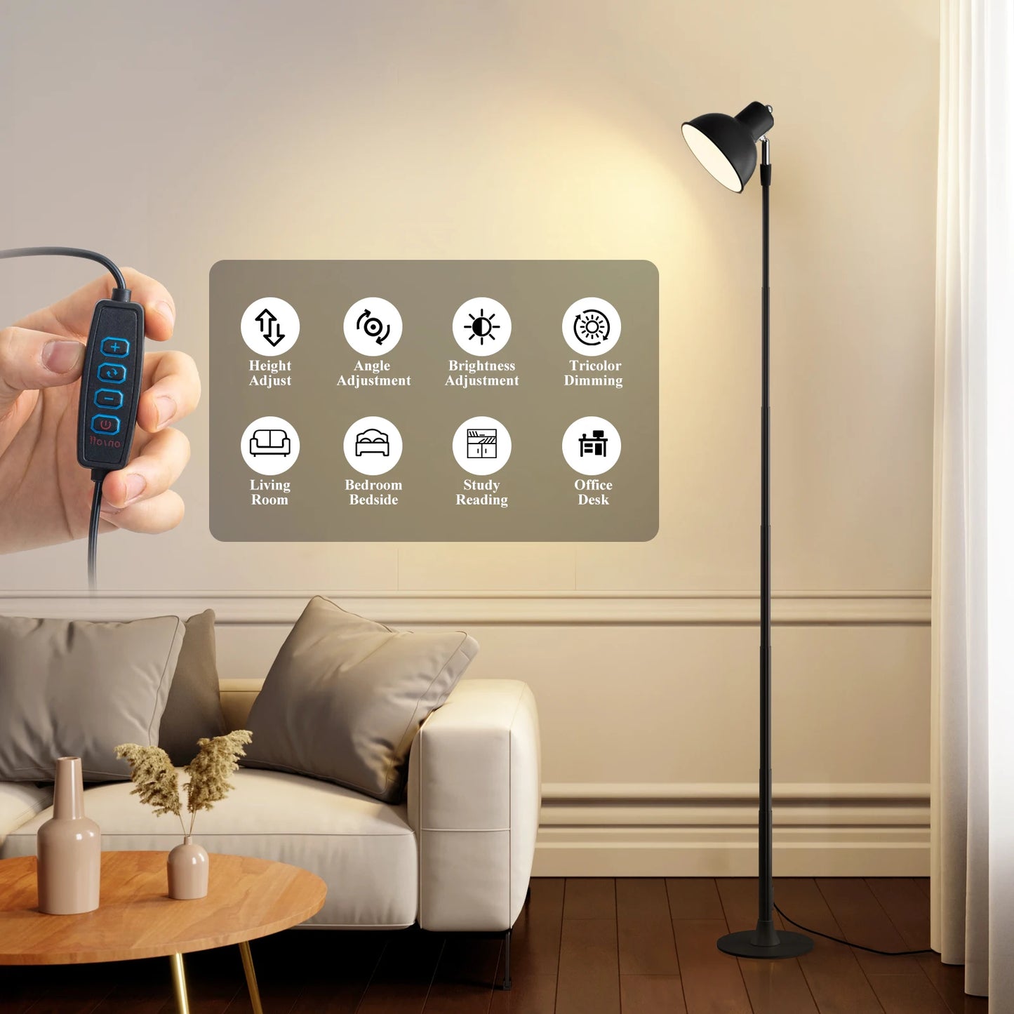 Modern USB Reading Desk Lamp Height Adjustable Study Floor Lamp Bedroom Night Lights Home Décor Hotel Bedside Led Table Lamp