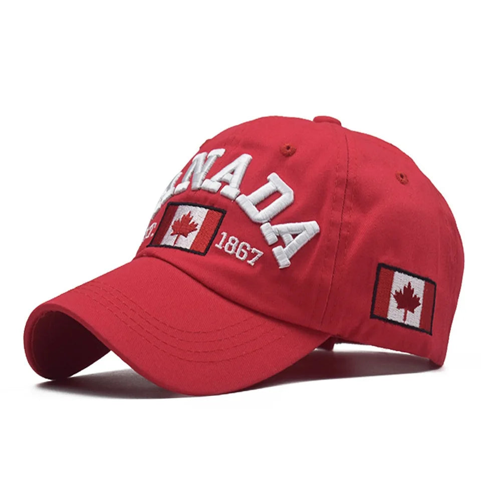 Baseball Cap CANADA Letter Embroidery Leisure Fashion Sun hat Spring Autumn Washed denim baseball Sport cap Hip Hop Fitted Cap