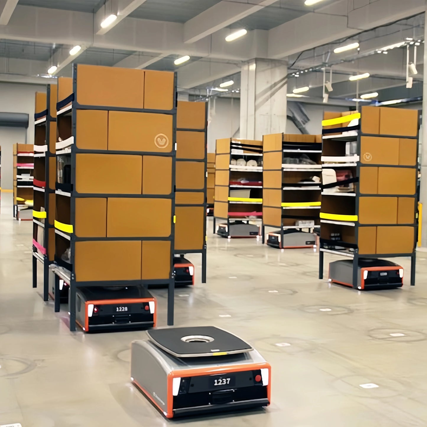 agv kit  AGV Automatic Guide Vehicle 1T Electric Forklift - Smart Top Lifting and Handling Robot for Warehouse