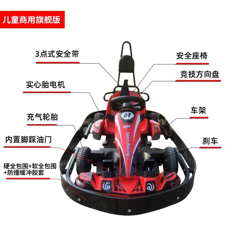 Karting Electric Go Kart Car Go Cart Racing Go Karts for Adults Kids Electric Go Kart Go Karts for Kids