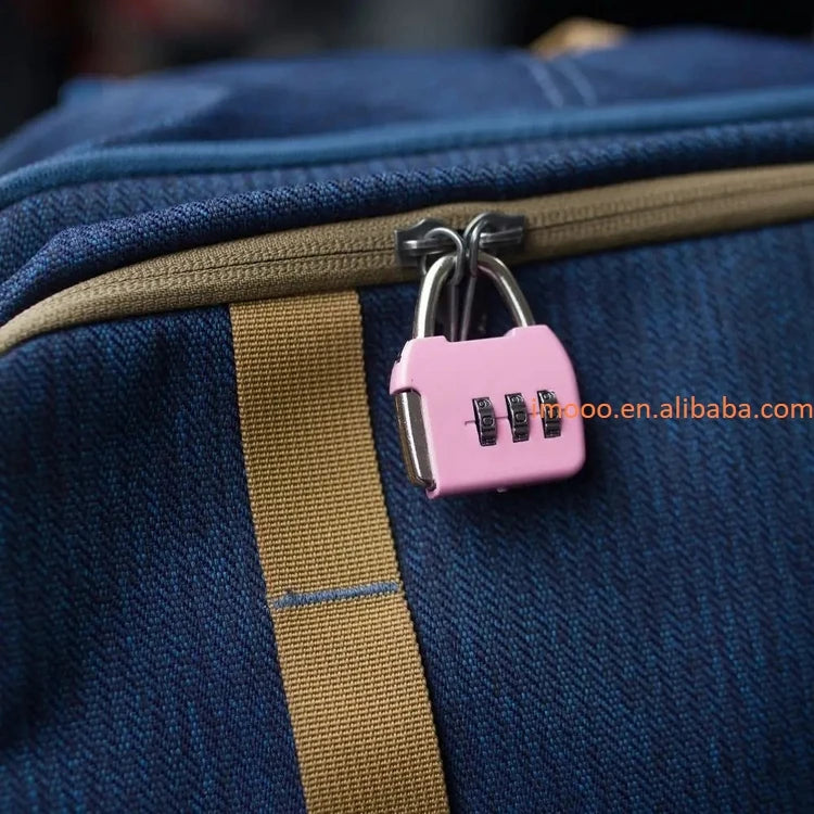 Factory Price 3 Dial Digit Number Combination Password Lock Travel Security Protect Locker Suitcase Anti-theft Padlock