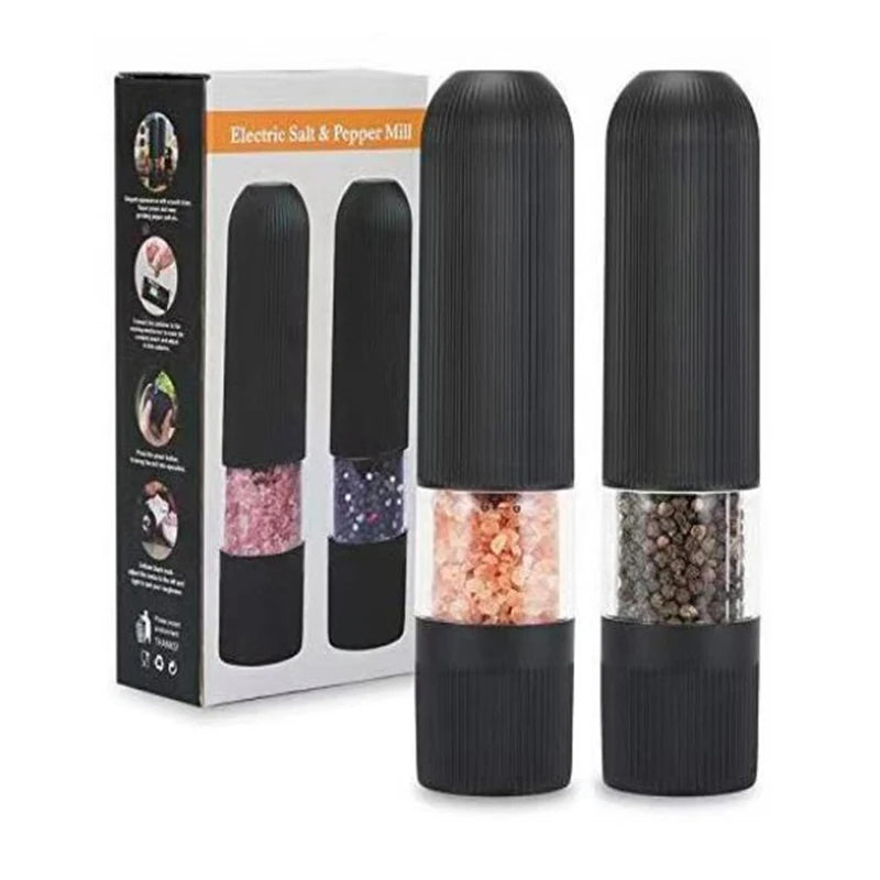 Automatic Salt Pepper Grinder Electric Spice Mill Grinder Seasoning Adjustable Coarseness Kitchen Tools Grinding For Cooking BBQ