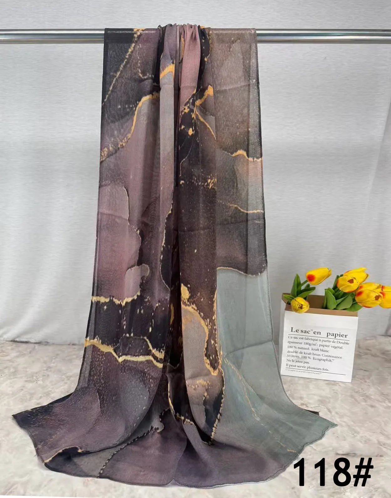 Soft Breathable Modal Hijab for Muslim Women New Digital Printed Woven Scarf Cotton Modal for Autumn