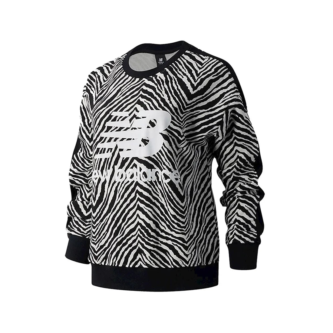 New Balance Animal Crew Womens Active Shirts & Tees Color: Black/White | 100% Authentic