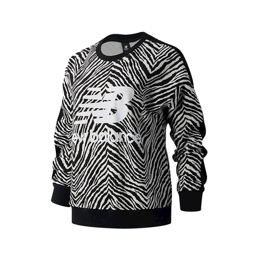 New Balance Animal Crew Womens Active Shirts & Tees Color: Black/White | 100% Authentic