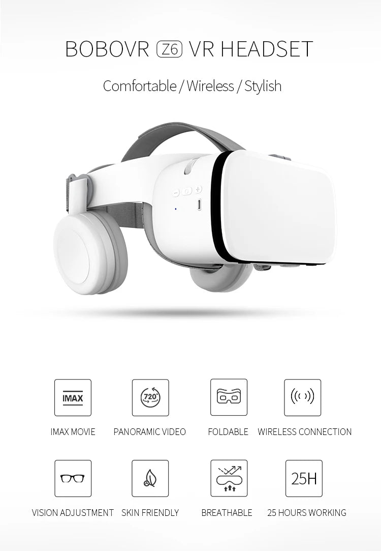 Z6 3D VR Glasses Helmet Headset with Smartphone Compatibility for Viar Binoculars Virtual Reality Hardware