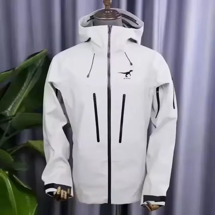 Unisex Waterproof Ski Jacket Hood Custom Raincoat Suit Men Women. Fabric Zipper Closure Mountain Snowboarding Summer Ski Wear