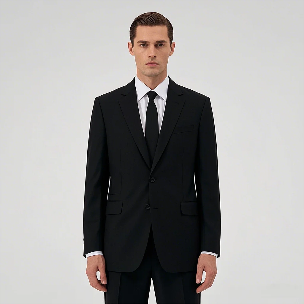 Made to Measure Jackets Modern Solid Haute Couture Black Suit Jacket Men's Business  Italian High-end Suit