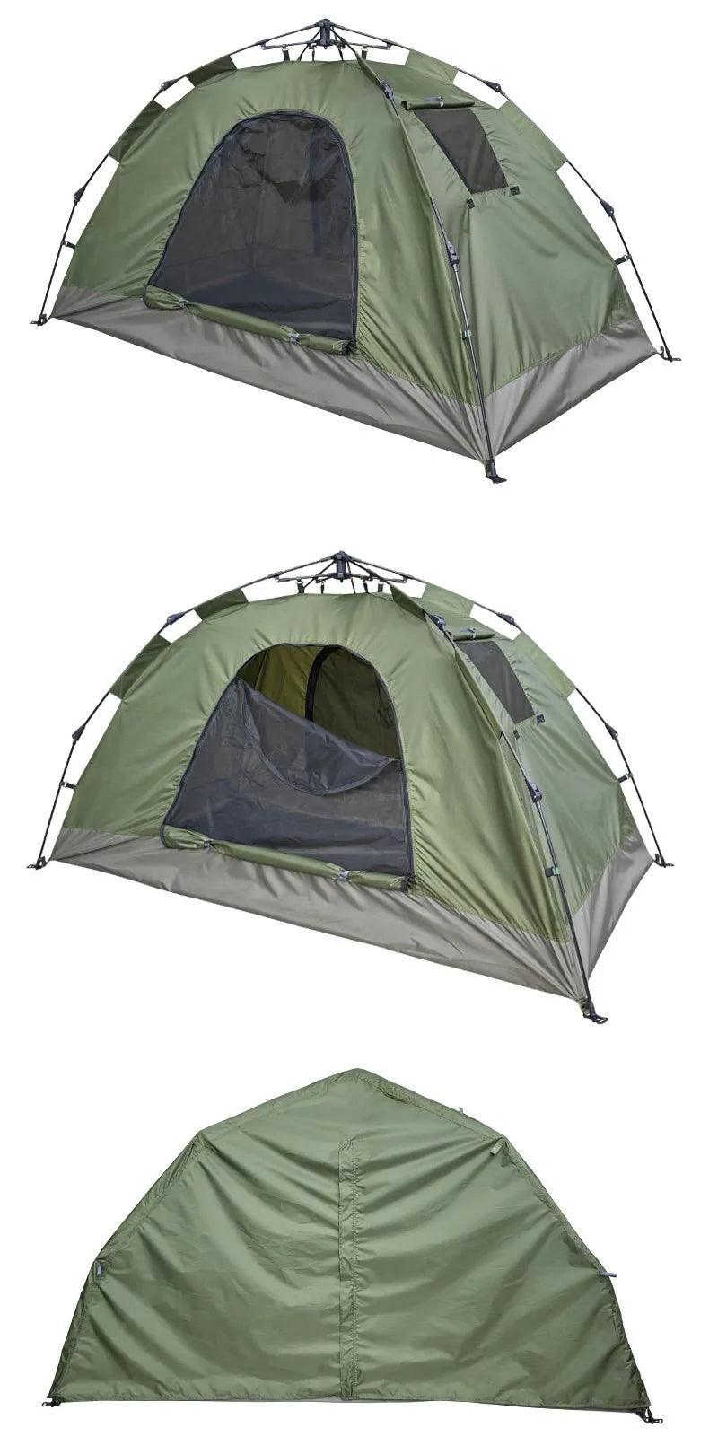 Outdoor Family Camping Tent One Bedroom Double-Layer Extended Type Rainproof Mosquito-Proof Automatic Speed Open Summer Use