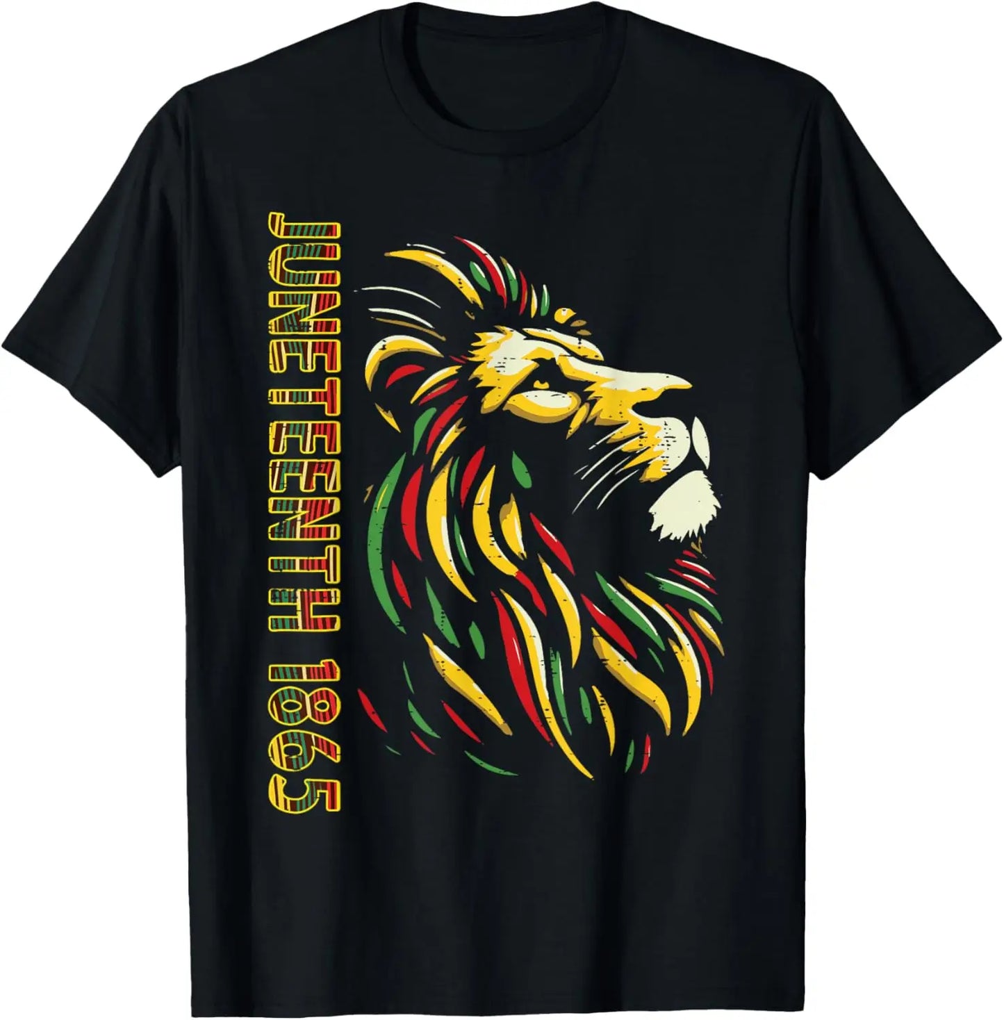 Free Shipping Juneteenth Lion Black African June 19th Solid Blank Unisex 100%Cotton Short Sleeve O-Neck T-Shirt for Men Eco