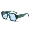 2025 New Outdoor Sports Sunscreen Personalized Fashion Leisure Double Bridge Men's Women's Universal Square Sunglasses