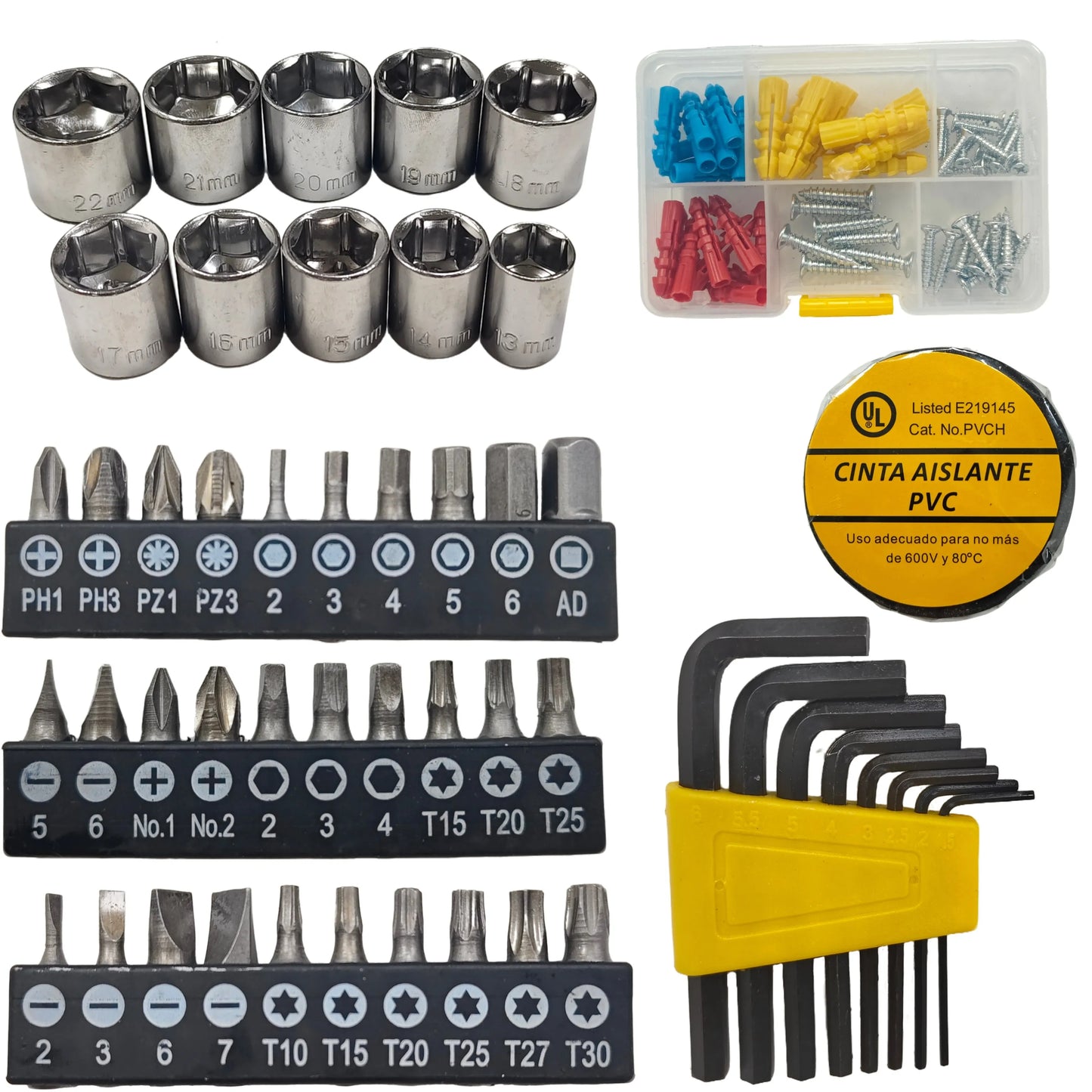 Professional Complete Tools Kit Set Boxes Hand Tool 108 PCS Home Metal Carpentry Car Repairs Maintenance Work Toolbox-001