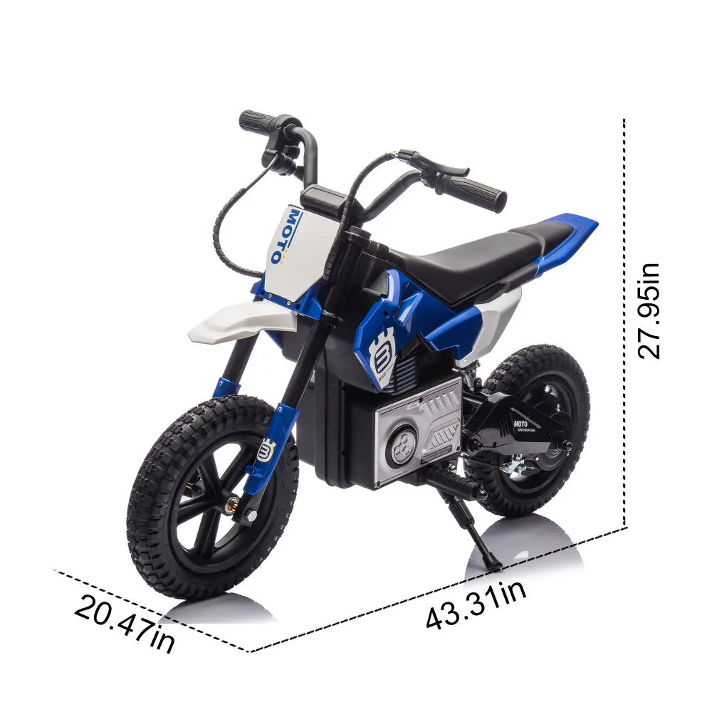 JUESHUAI Kids Ride on Electric Scooter Motorcycle 200W Hub Motor Rear Wheel Shock Absorber Music Speeds 9.32MPH Free Shipping