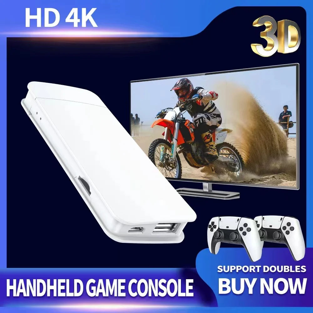 New M15 Wireless 4K Game Stick TV Home Joystick Gamepads 20+Simulators 20000+ Games HD Output Retro Video Game Console