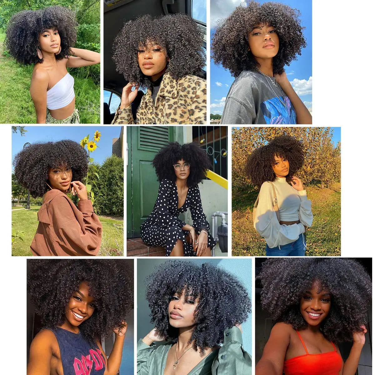 Afro Curly  Natural Color  Accept Customization Black Brown Blonde Short Hair Wig Synthetic for Black Women Synthetic Curly Wigs