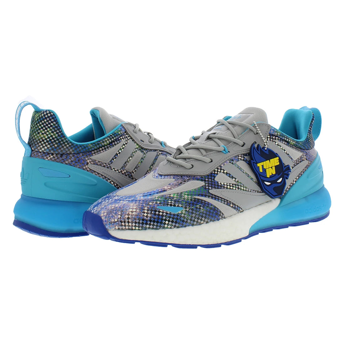 For Ninja Timein Zx 2K2 Mens Shoes Model MSS-GZ3744 Color Grey/Blue 100% Authentic