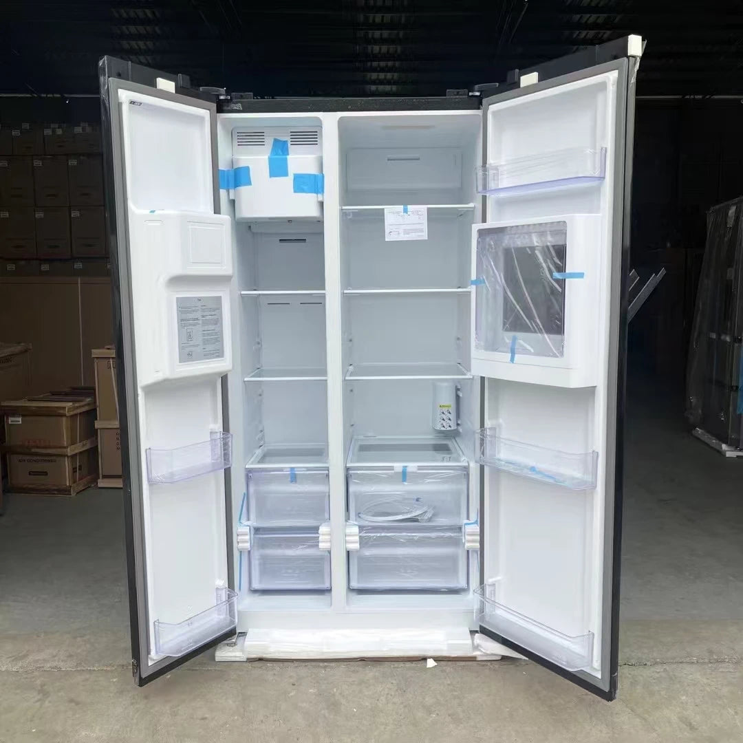High Quality 600L Large Capacity Double-Door Air-Cooled Frost-Free Refrigerator Water Dispenser Ice Maker Bottom-Freezer Design