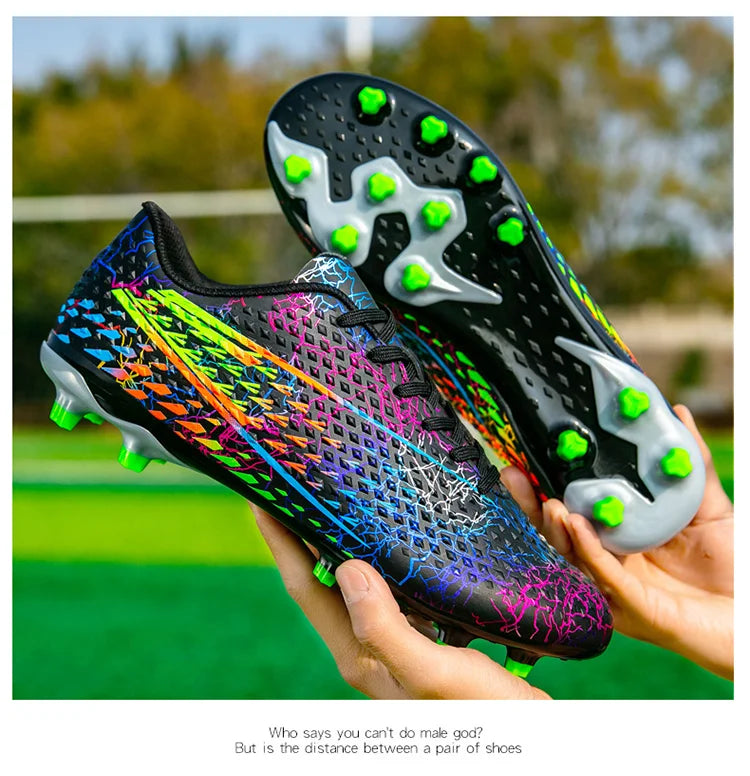 Football Shoes Low-top Lace up Soccer Shoes Football Boots FG HG Team Sports Men's Women's Adult Footwear Sneakers Unisex Spring