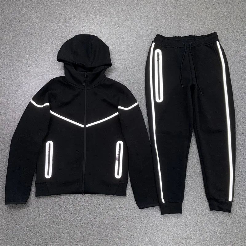 11Windrunner Tech Fleece 25 Custom Logo Printed Sports Hoodie Autumn Reflective Cotton Zipper Set New Design Cozy