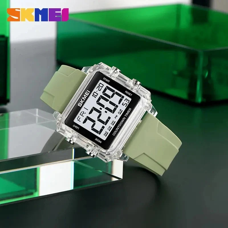 SKMEI 2320 Top Luxury Electronic Fashion Brand Waterproof Men Sports LED Watch Wristwatch Men's Digital Movement Male Watches