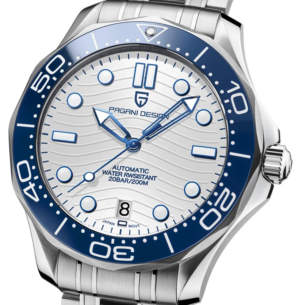 2022 PAGANI DESIGN 007 Men Luxury Mechanical Watches Sapphire Crystal 200M Diver Waterproof Sports NH35A Watch Montre Homme 1685