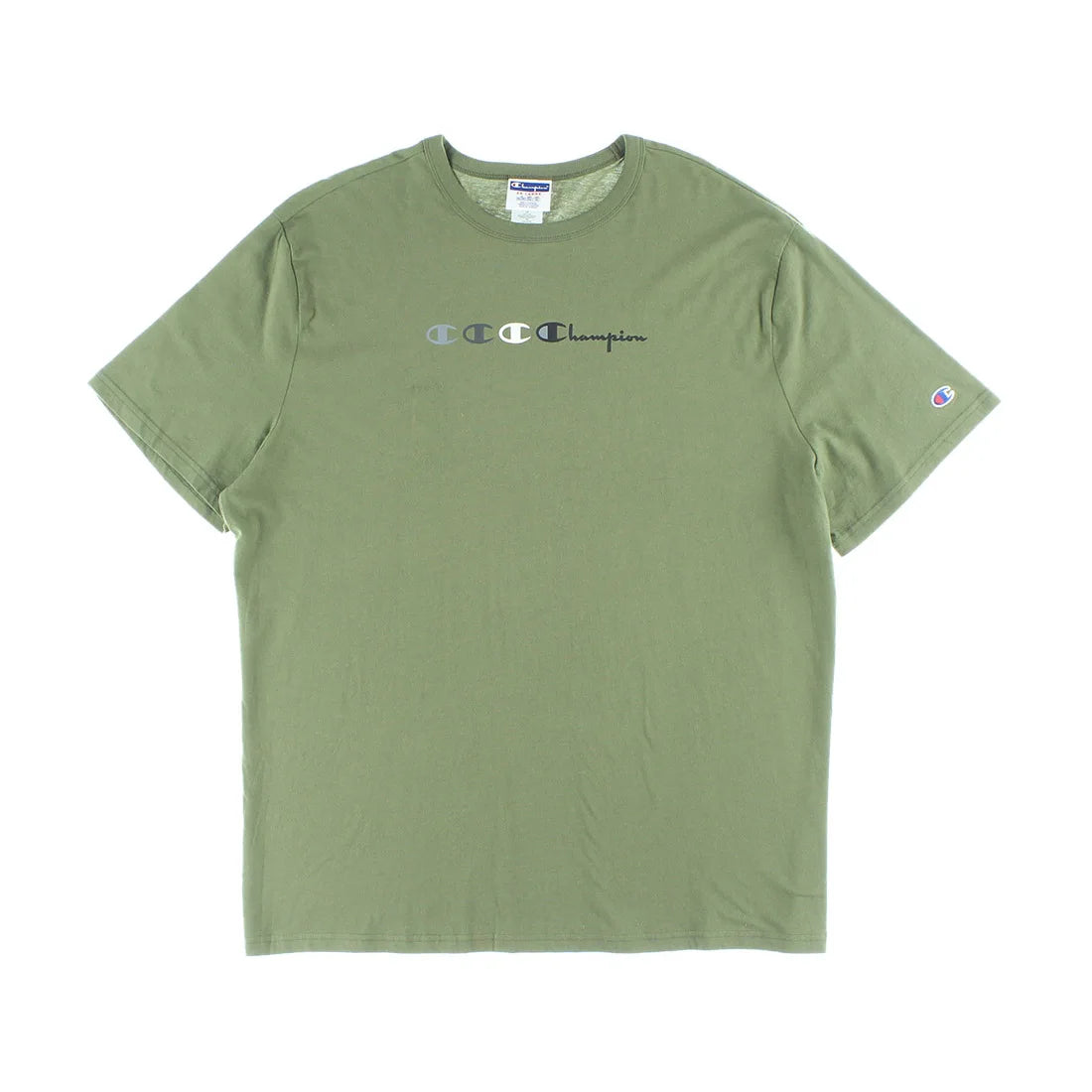 Champion # Cham Smu Logo Tee Mens Active Shirts & Tees Color: Green/Cargo Olive | 100% Authentic