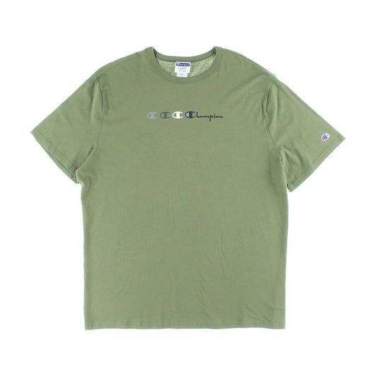 Champion # Cham Smu Logo Tee Mens Active Shirts & Tees Color: Green/Cargo Olive | 100% Authentic