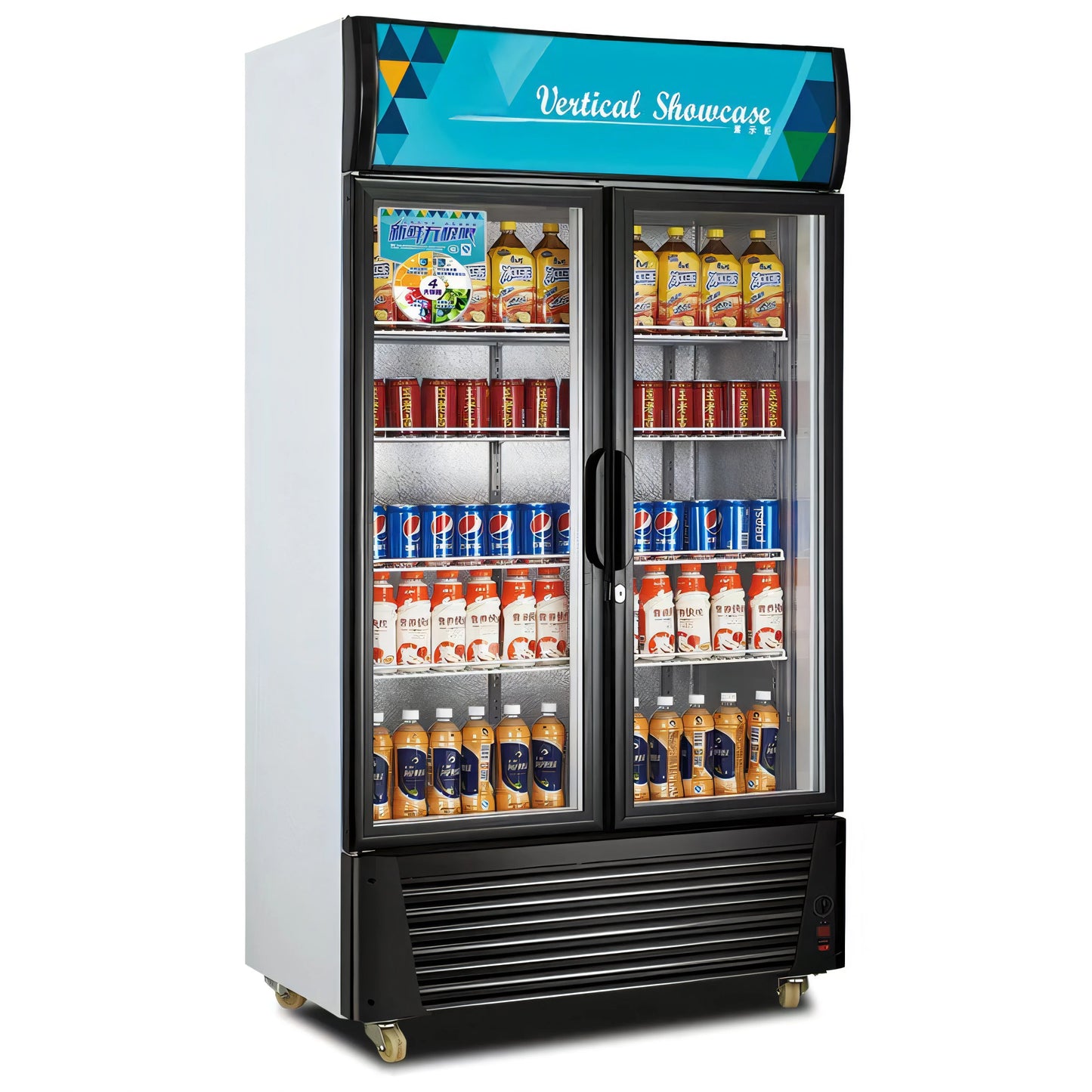 Single-Temperature Fridge Direct Cooling Beverage Refrigerator Display Cooler with Mechanical Temperature Control
