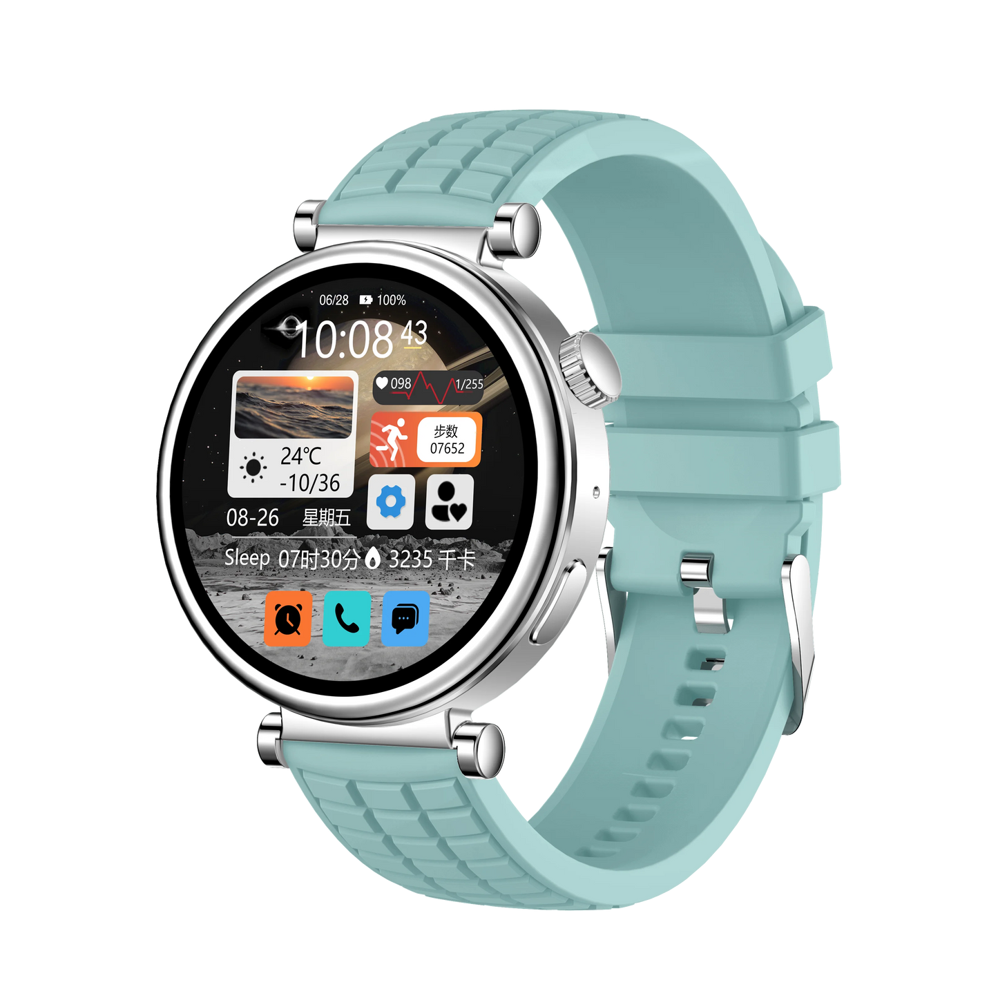 Z01 Mini Smartwatch for Ladies 2025 BT Call Fitness Tracker 1.27 AMOLED Screen 2 Straps IP67 Stock Reloj Inteligente for Women