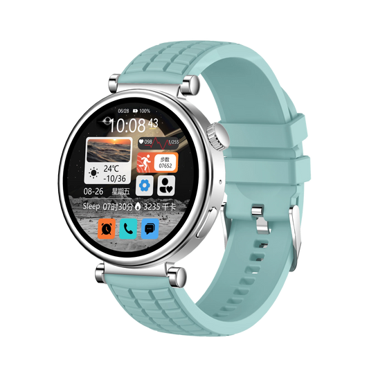 Z01 Mini Smartwatch for Ladies 2025 BT Call Fitness Tracker 1.27 AMOLED Screen 2 Straps IP67 Stock Reloj Inteligente for Women