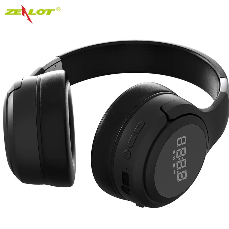 ZEALOT B28 Active Noise Cancelling Headphones with Microphone Deep Bass Wireless Headphones Over Ear for Travel/Work
