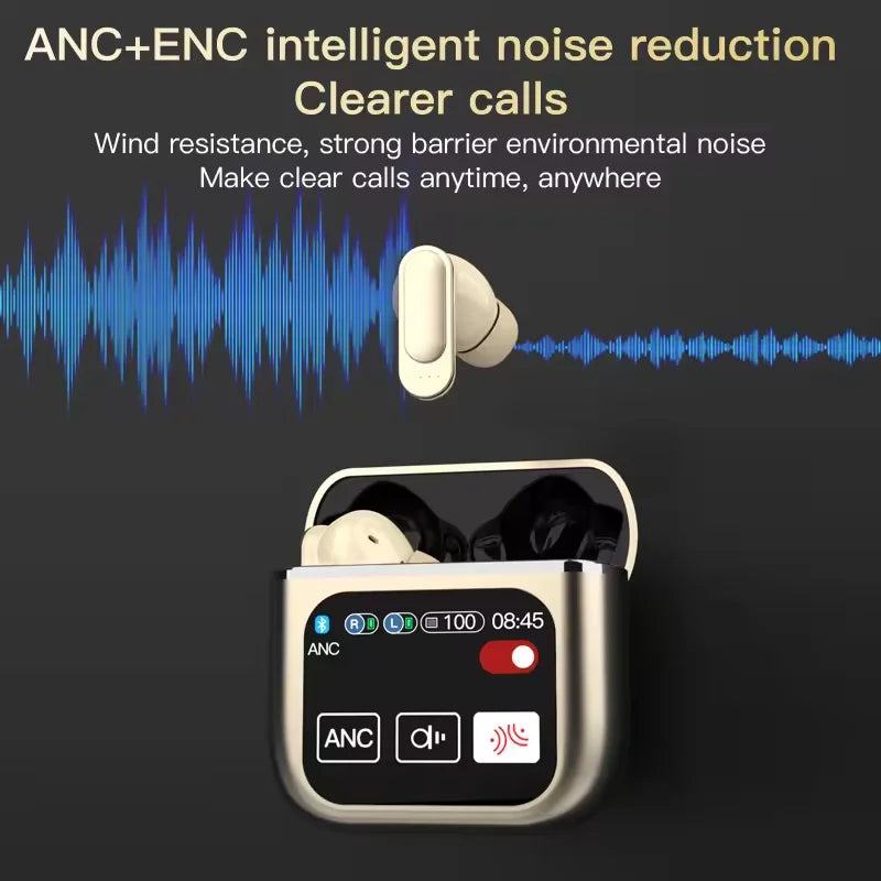 2024 New Design LCD Touch Screen SE60 TWS Tws Earbuds Waterproof Earphone Wireless Headphones